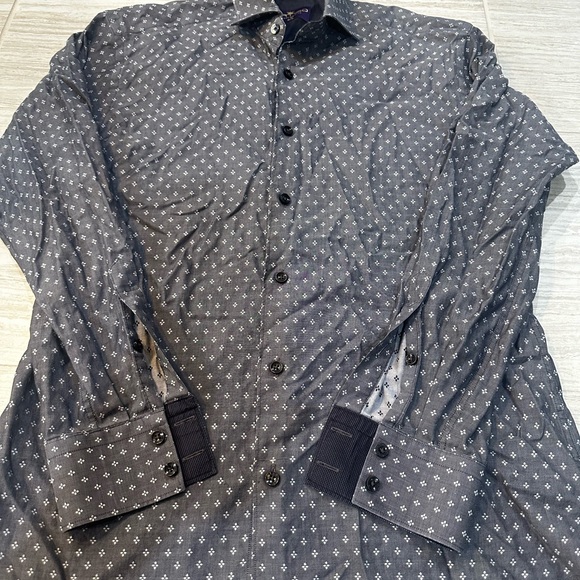 Men’s Bertigo button long sleeve shirt size Small￼ - Picture 3 of 10